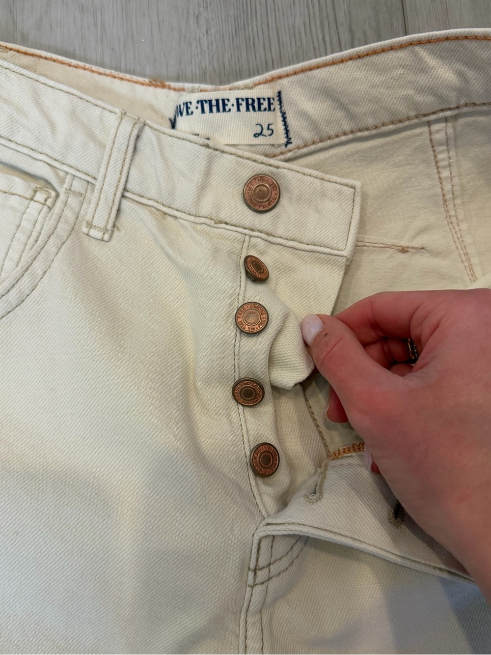 Free people barrel jeans - cream - Picture 3 of 4